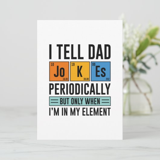 Ich erzähle Vater Jokes regelmäßig Dankeskarte (Stehend Vorderseite)