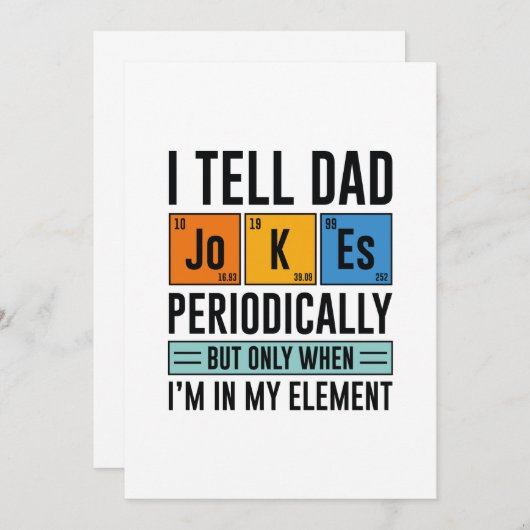 Ich erzähle Vater Jokes regelmäßig Dankeskarte (Vorne/Hinten)