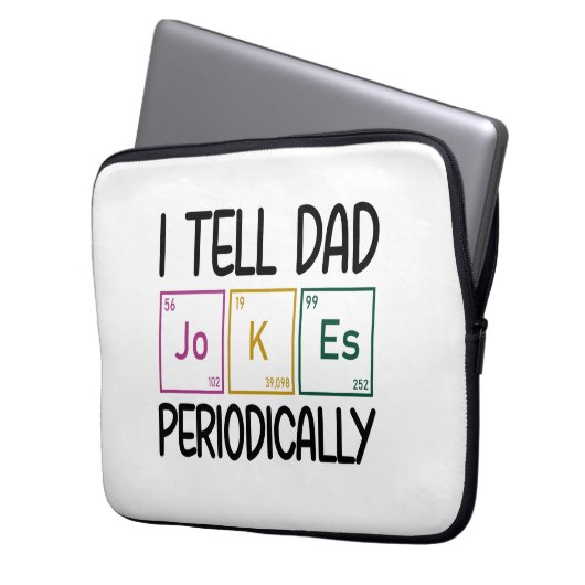 Ich erzähle Vater Jokes regelmäßig Laptopschutzhülle (Vorderseite Links)