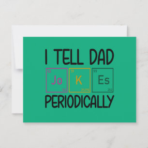 Ich erzähle Vater Jokes regelmäßig Postkarte