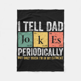 Ich erzähle Vater Jokes regelmäßig Vintage Element Fleecedecke
