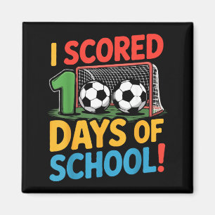 Ich erzielte 100 Tage Schule Fußballspieler Klüger Magnet
