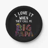 Ich es, wenn Sie mich Gig Papa Shirt Hip Hop nenn Pappteller (Vorderseite)