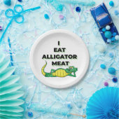ICH esse ALLIGATOR FLEISCH Pappteller (Party)
