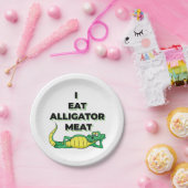ICH esse ALLIGATOR FLEISCH Pappteller (Party)