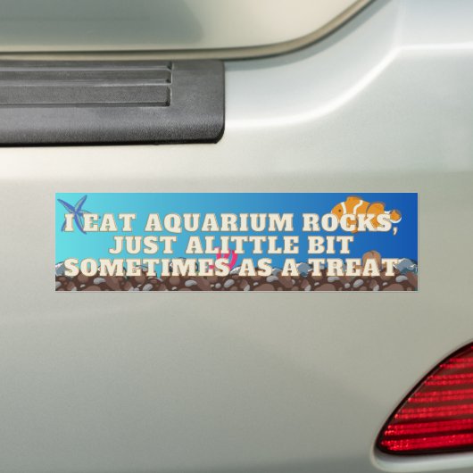 Ich esse Aquarium Rocks, Autoaufkleber (Auf Auto)