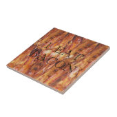 Ich esse Bacon Text mit Hintergrund Fliese (Seite)