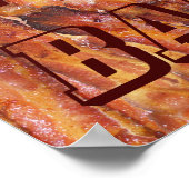Ich esse Bacon Text mit Hintergrund klein Poster (Ecke)