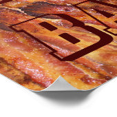 Ich esse Bacon Text mit Hintergrund klein Poster (Ecke)
