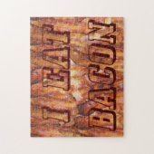 Ich esse Bacon Text mit Hintergrund Puzzle (Vertikal)