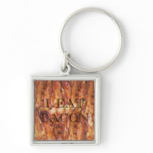 Ich esse Bacon Text mit Hintergrund