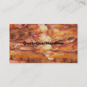 Ich esse Bacon Text mit Hintergrund Visitenkarte (Rückseite)