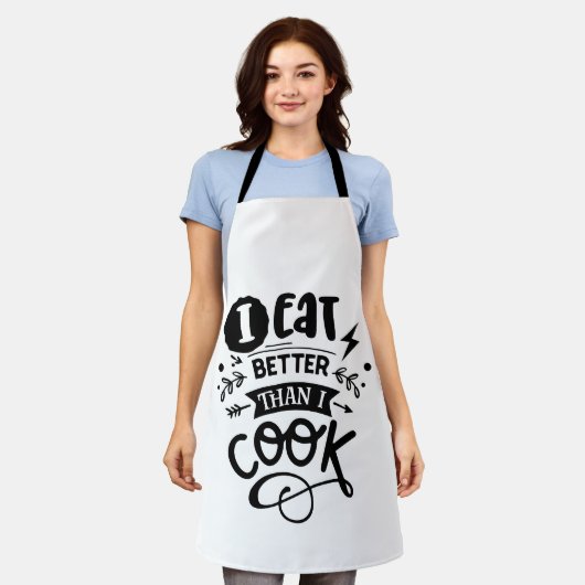 Ich esse besser als ich koche schürze (Getragen)