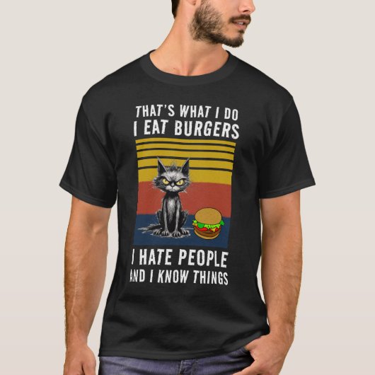 Ich esse Burgers T - Shirt (Vorderseite)
