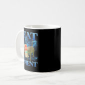 Ich esse Cement Funny Cat Meme Internet Memes Funn Kaffeetasse (Vorderseite Links)