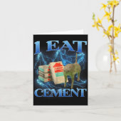 Ich esse Cement Funny Cat Meme Internet Memes Funn Karte (Gelbe Blume)