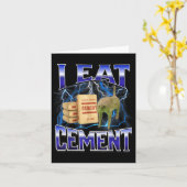 Ich esse Cement Funny Cat Meme Internet Memes Funn Karte (Gelbe Blume)