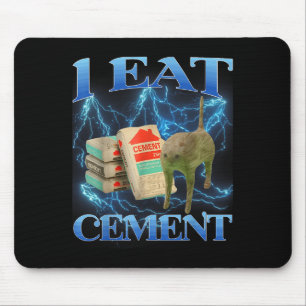 Ich esse Cement Funny Cat Meme Internet Memes Funn Mousepad