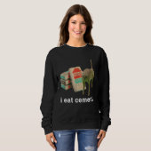 Ich esse Cement Funny Cat Offensive unpassende adu Sweatshirt (Vorne ganz)