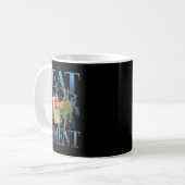 Ich esse Cement verfluchte Katze Funny Odly spezif Kaffeetasse (Vorderseite Links)