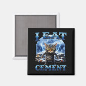 Ich esse Cement verfluchte Katze Funny Odly spezif Magnet (Vorderseite/Rückseite)
