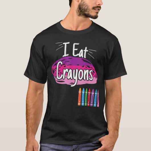 Ich esse Crayons Crayon T-Shirt (Vorderseite)