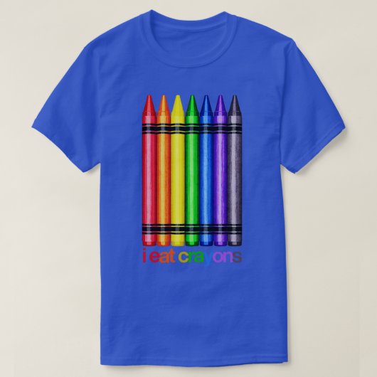 Ich esse Crayons T-Shirt (Design vorne)