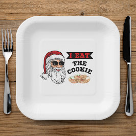 Ich esse das Keks Funny Dirty Joke Weihnachten Pappteller