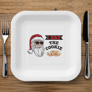 Ich esse das Keks Funny Dirty Joke Weihnachten Pappteller