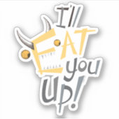 Ich esse dich grafisch aufkleber (Vorderseite)