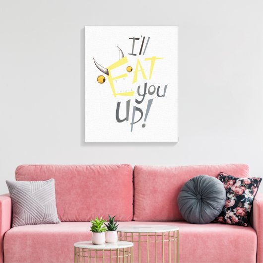 Ich esse dich grafisch leinwanddruck (Insitu (Wohnzimmer))