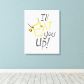 Ich esse dich grafisch leinwanddruck (Insitu (Holzboden))