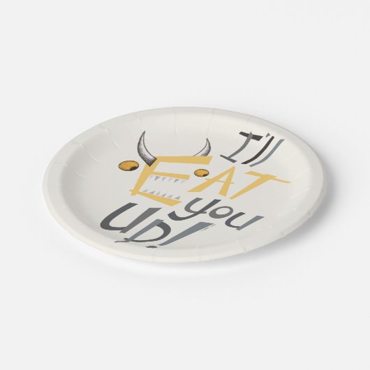 Ich esse dich grafisch pappteller (Schrägansicht)