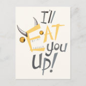 Ich esse dich grafisch postkarte (Vorderseite)