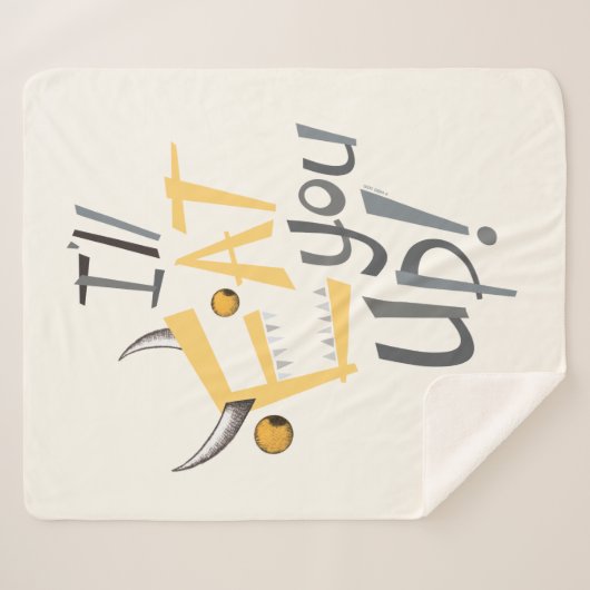 Ich esse dich grafisch sherpadecke (Vorderseite (Horizontal))