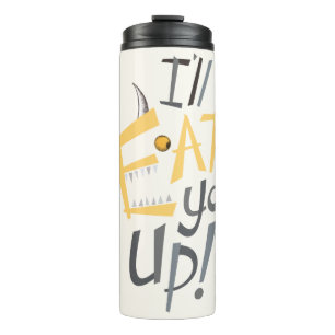 Ich esse dich grafisch thermosbecher