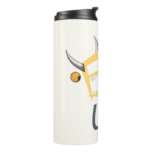 Ich esse dich grafisch thermosbecher (Nach links gedreht)