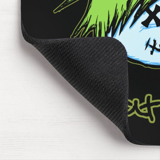 "ich esse Gehirne" Typ-Zombie (auf dunklem Mousepad (Ecke)
