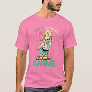 Ich esse gerne Tacos und sehe Anime - Kawaii - Man T-Shirt