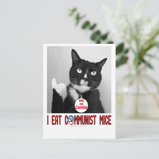 ICH ESSE KOMMUNISTISCHE MIKA POSTKARTE (Stehend Vorderseite)