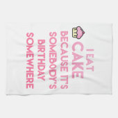 Ich esse Kuchen! Funny Zitat Küchentuch (Horizontal)