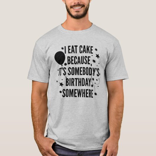 Ich esse Kuchen T-Shirt (Vorderseite)