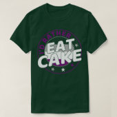 Ich esse lieber Cake Funny Ace Pride Asexual Pride T-Shirt (Design vorne)