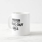 Ich esse lieber Mädchen Kaffeetasse (Vorderseite Links)
