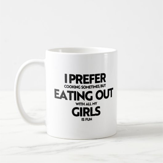 Ich esse lieber Mädchen Kaffeetasse (Links)