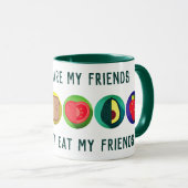 Ich esse meine Freunde nicht - Veganer Tasse (VorderseiteRechts)