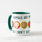 Ich esse meine Freunde nicht - Veganer Tasse (Vorderseite Links)