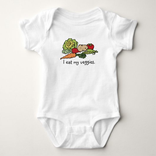 Ich esse meine Veggies. Baby Strampler (Vorderseite)