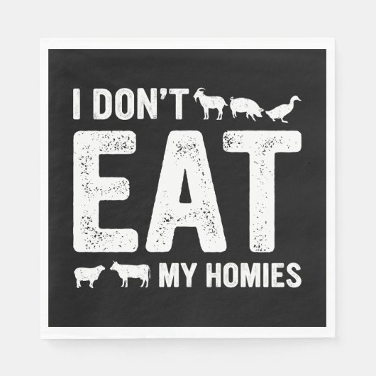 Ich esse meine Wohnungen Napkins nicht Serviette (Vorderseite)