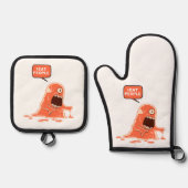 Ich esse Menschen Ofenhandschuh & Topflappen-Set (Vorderseite)